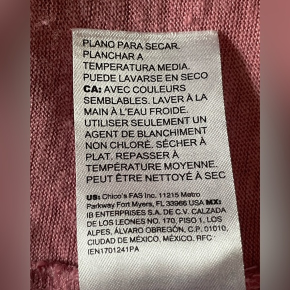 Chico’s linen/ribbed top - Picture 6 of 6